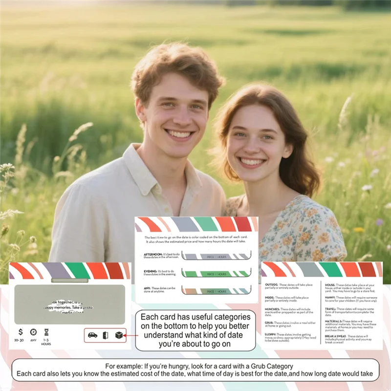 Идеи с хорошей датой. Игра. Карточная карта. Веселая и приключенческая дата. Ночная коробка. Настольная игра-головоломка. Интерактивная игра.
