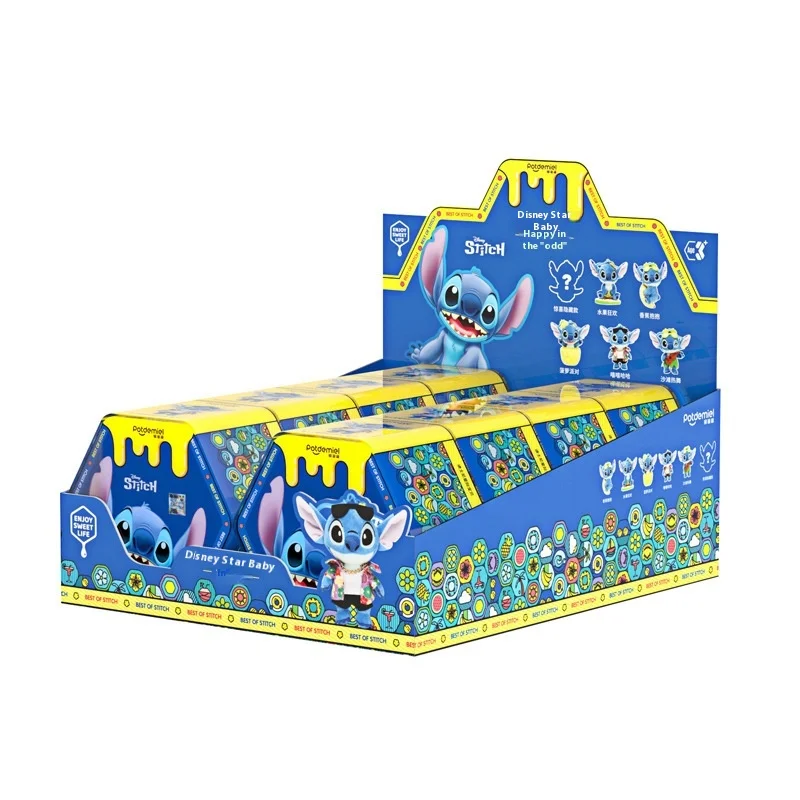 Disney actiefiguur Stitch Blind Box sleutelhanger schattig verzamelbaar verrassingspeelgoed verjaardagscadeau voor kinderen volwassenen Lilo & Stitch-serie