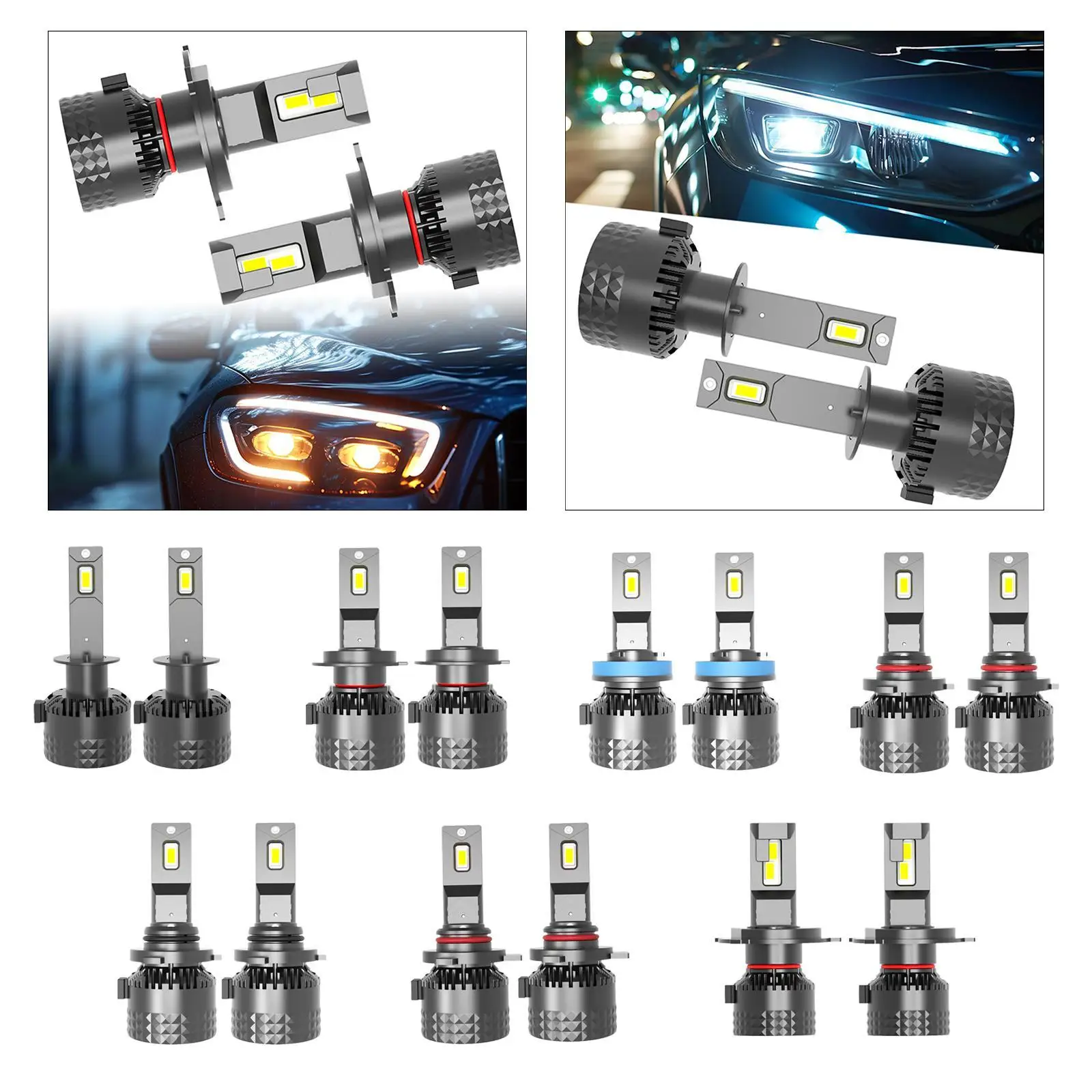 

2x Generic Car Headlight Bulbs Automotive Parts for Professional Auto