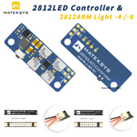 Matek System 2812LED Controller 2-6S LED Control Module w/ 5V BEC / 2812LED Controller & 2812ARM-4  Light 2812ARM-6 Light