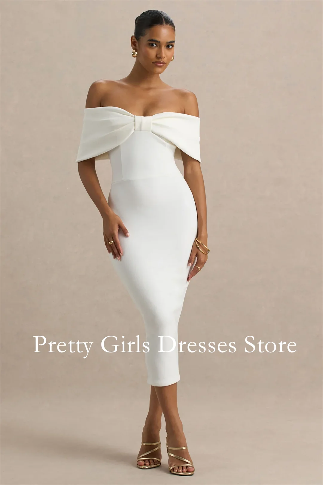 

Платье миди с белым бантом и бардом, платье русалки с короткими рукавами, вечерние платья, вечерние платья по индивидуальному заказу, вечерние платья для выпускного вечера, вечерние платья de fiesta