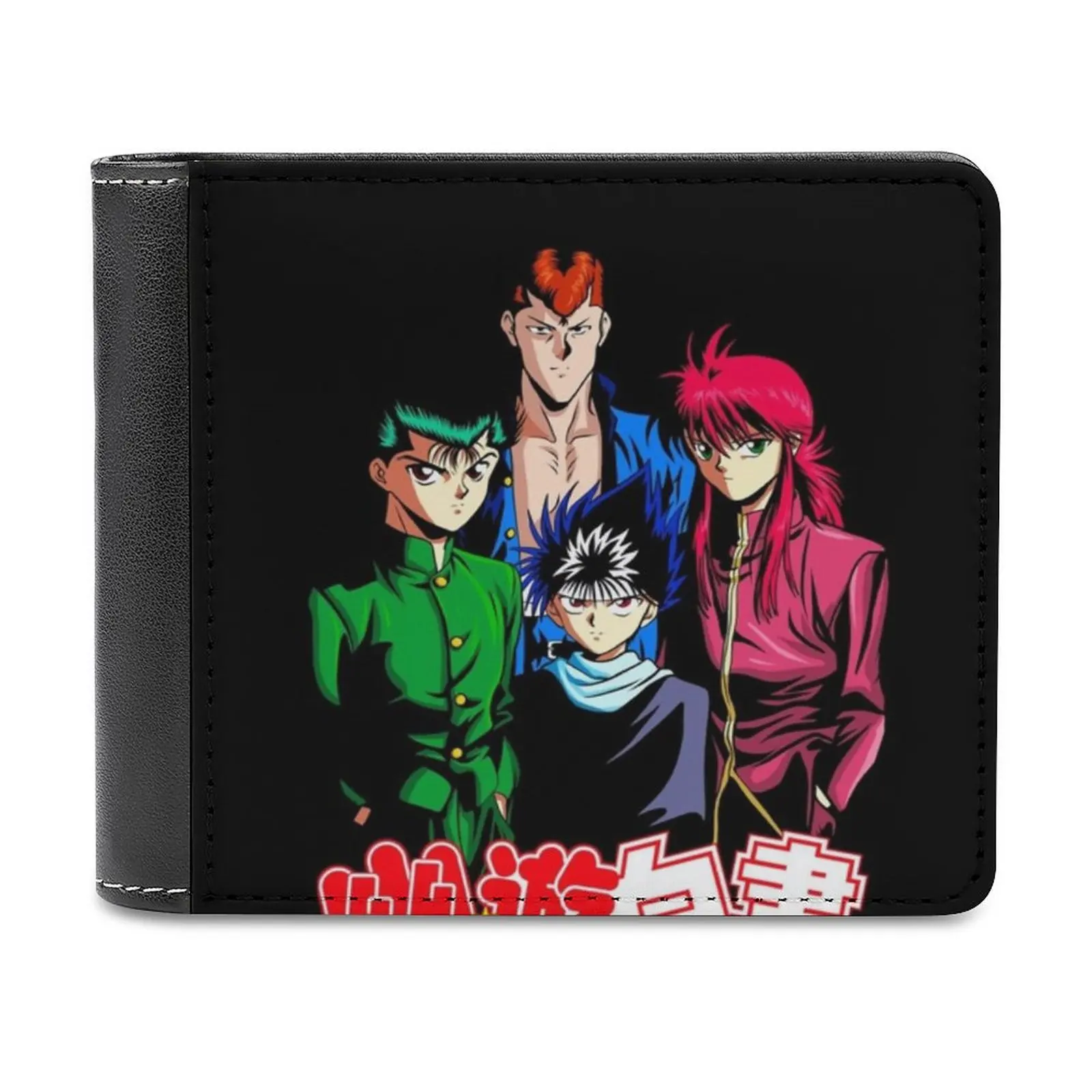 Yuyuhakusho Squad Leather Wallet Men'S Wallet Diy Personalized Purse Father'S Day Gift Anime Yuyu Hakusho Yu Yu Hakusho Manga