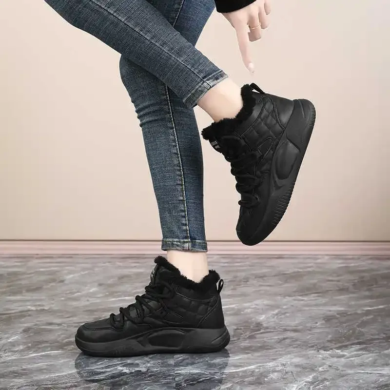 

Snow Boots Non-slip Brand Sneakers For Women Casual Flat Shoes Womens Luxury Women's Moccasins Sport High Quality In Offers