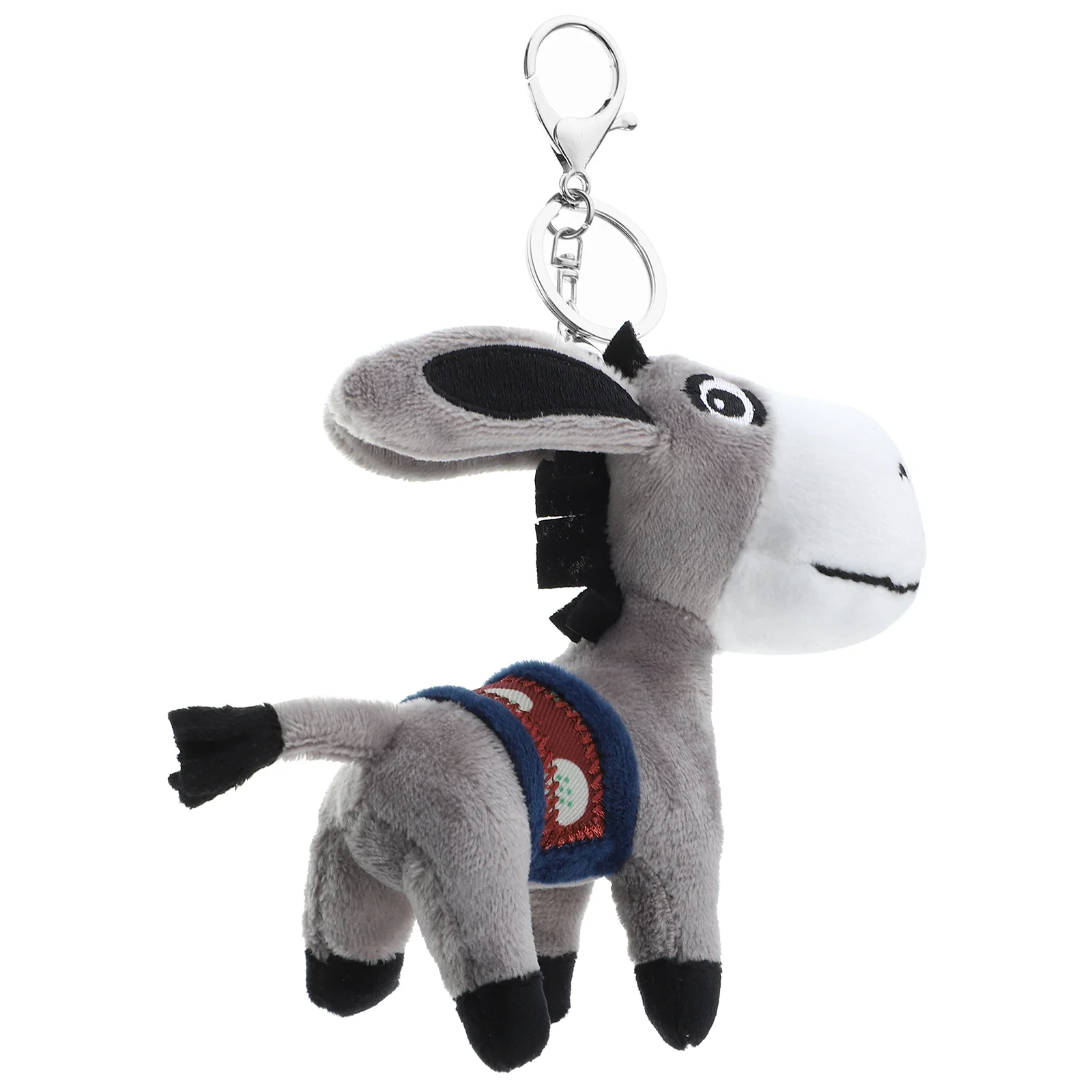 Brinquedo de pelúcia burro chaveiro bebê crianças brinquedos selva animal pingente personalizado animal de estimação fantoche jogar bonecas de pelúcia