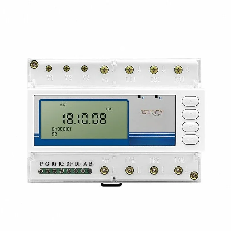 DTSD342-5N digital watt-hour meter electric cabinet special intelligent guide rail power