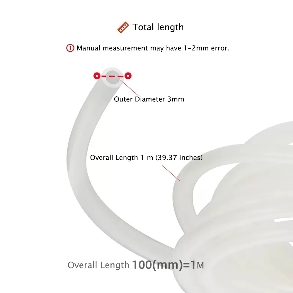 100cm/pcs Hearing Aid PVC Tubing Transparent Sound Guide Tube DIY IEM Earphones Earmold BTE Hearing Aid Earmolds 3mm*2mm