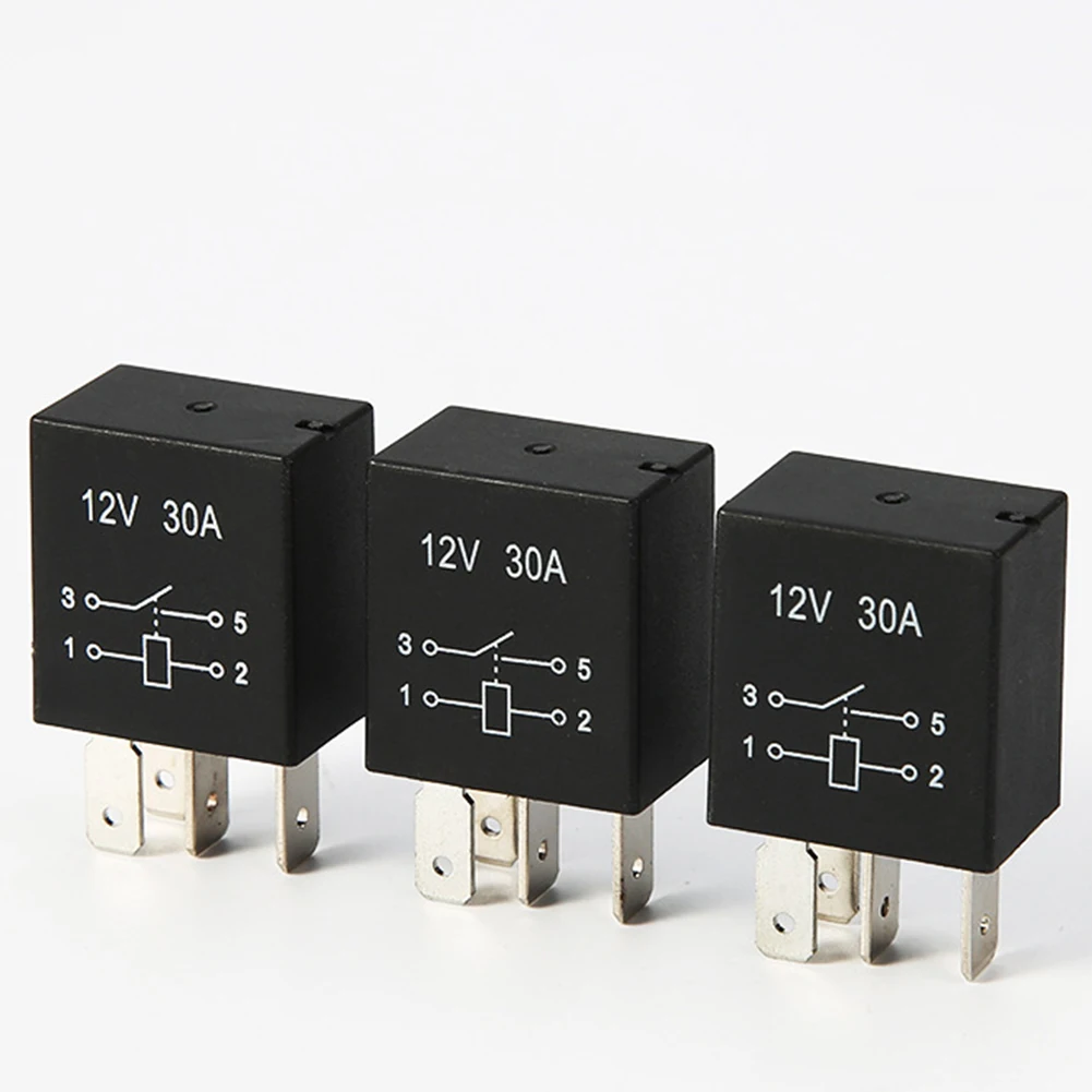 4pcs 12V 30A 4 Pin Relay for Car Electrical Systems Including Headlight Control Fuel Pump Operation and Radiator Fan Activation