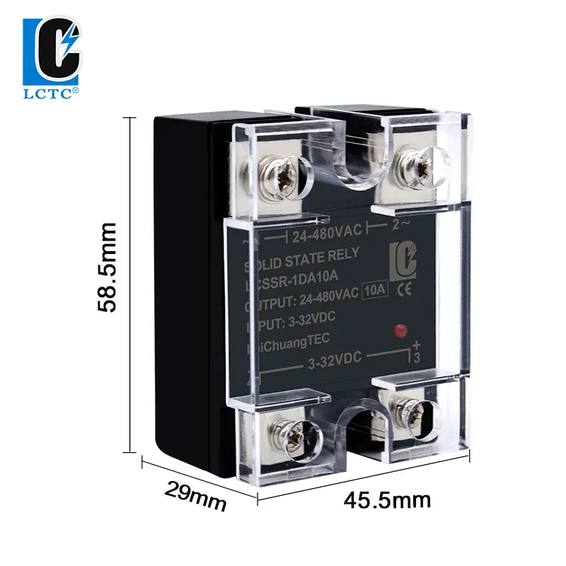 10A 25A 40A 60A 80A 100A 120A 200A 240A SSR Single Phase Solid State Relay DA AA DD  3-32VDC to 24-480VAC