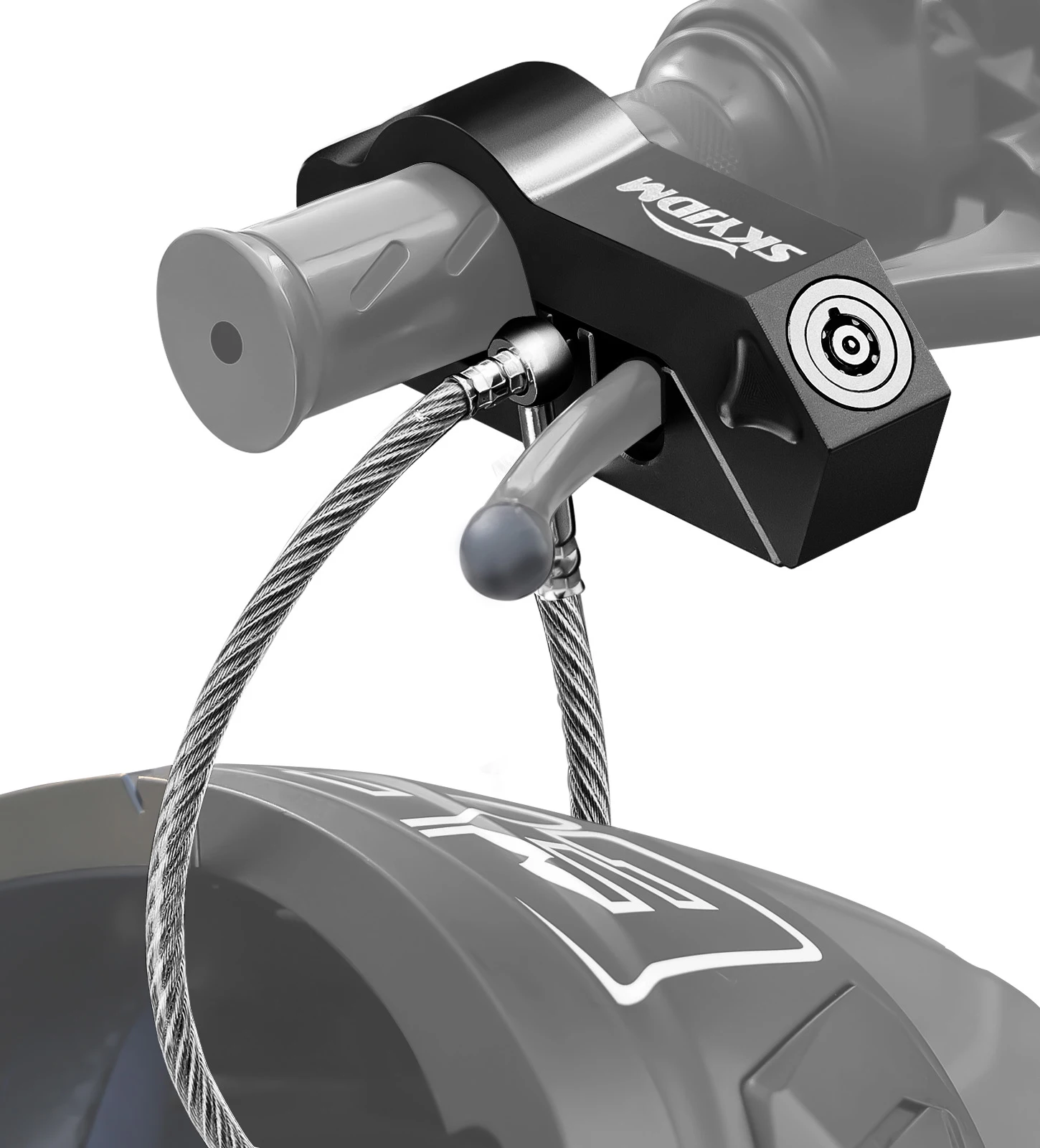 

Motorcycle Handlebar Lock Handlebar Brake Handle Solid Lock Imitating Steal Lock Pull Rod ATV Dirt Street Bikes Anti Theft