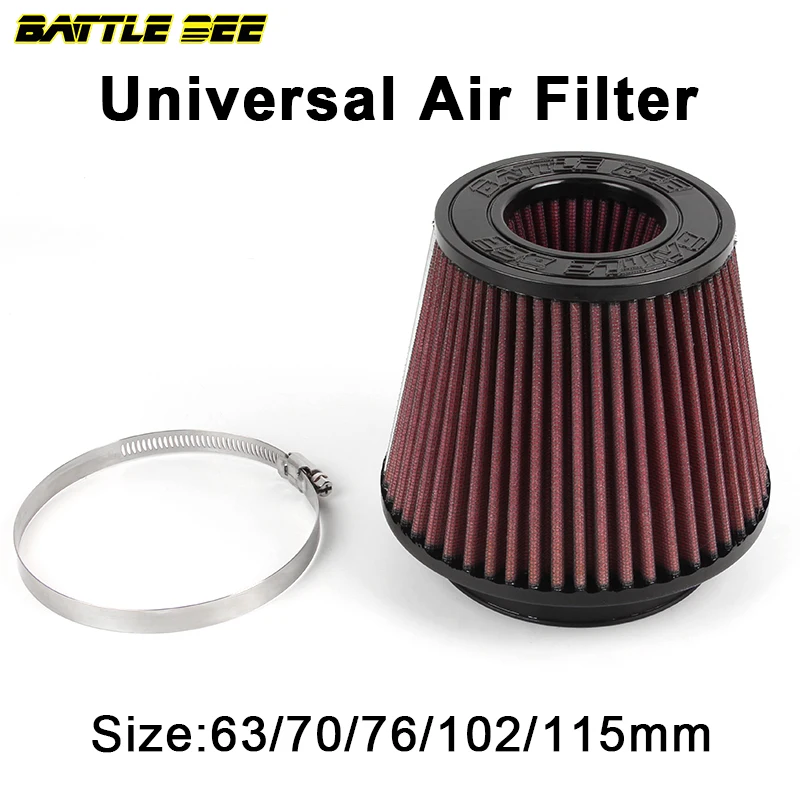 

Car Air Filter High Flow Intake FilterIntake Filter Sport Power Mesh Cone Cold Air Induction Kit Universal Car Parts 63/70/115MM