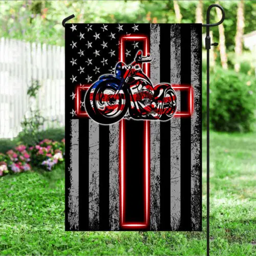 Motorbike Flag Jesus Motorcycle American Flag Garden Flag - House Flag AAL HHM WZZ yyi