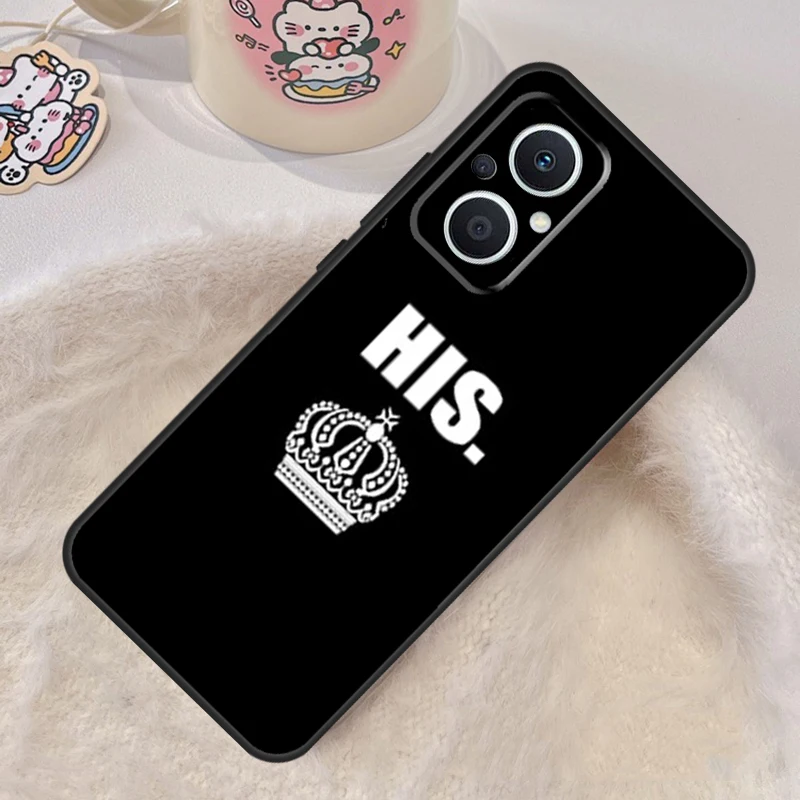 HIS Her KING QUEEN CROWN MATCHING Case For OPPO Reno 7 8 6 5 Lite Reno 10 8T 5Z 4Z OPPO Find X5 X6 Pro X2 Neo X3 Lite Cover