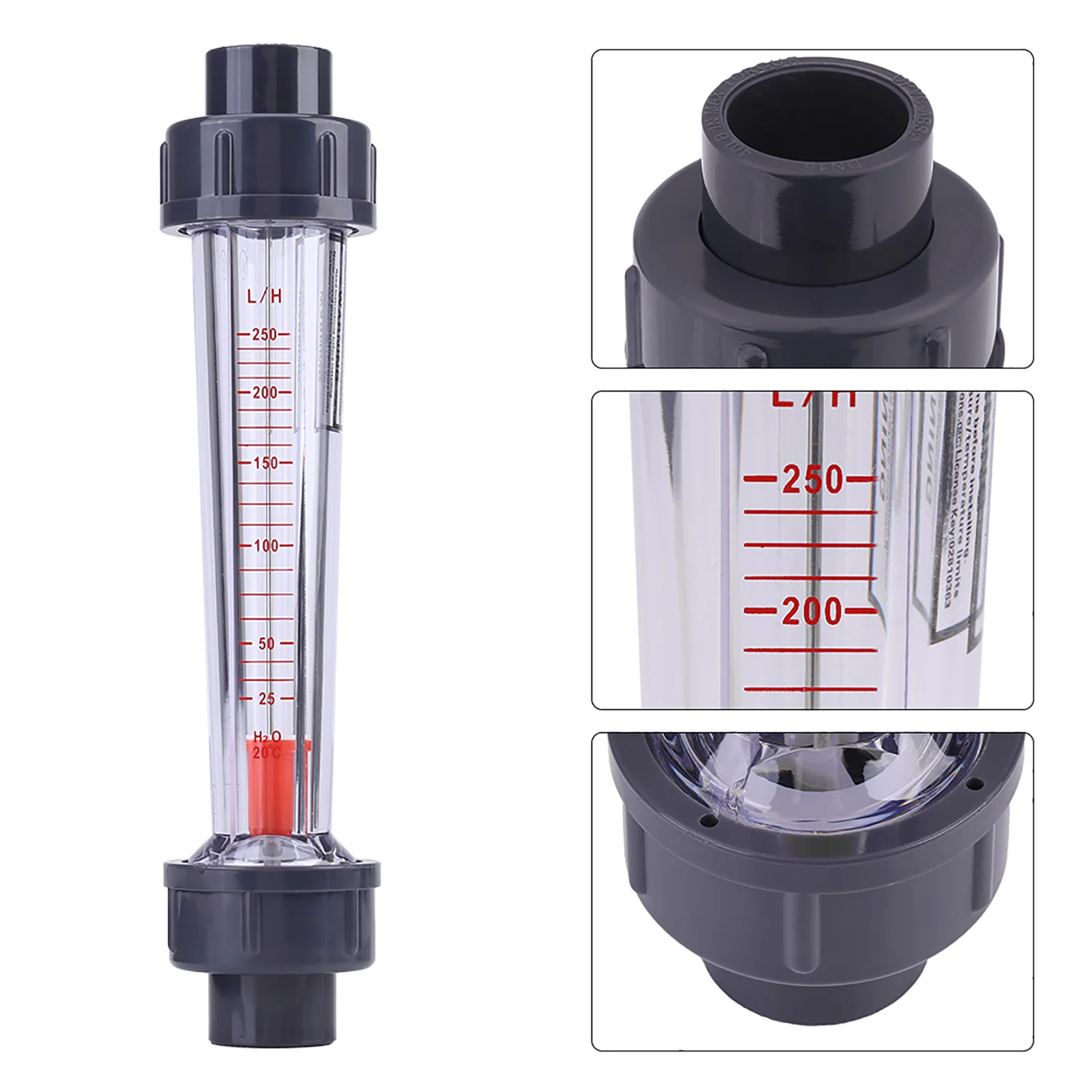 25-250L/H Flowmeter Plastic Tube Type 25-250L/H Instantaneous Water  Meter Flowmeter Tube Type Flowmeter Water  Meter