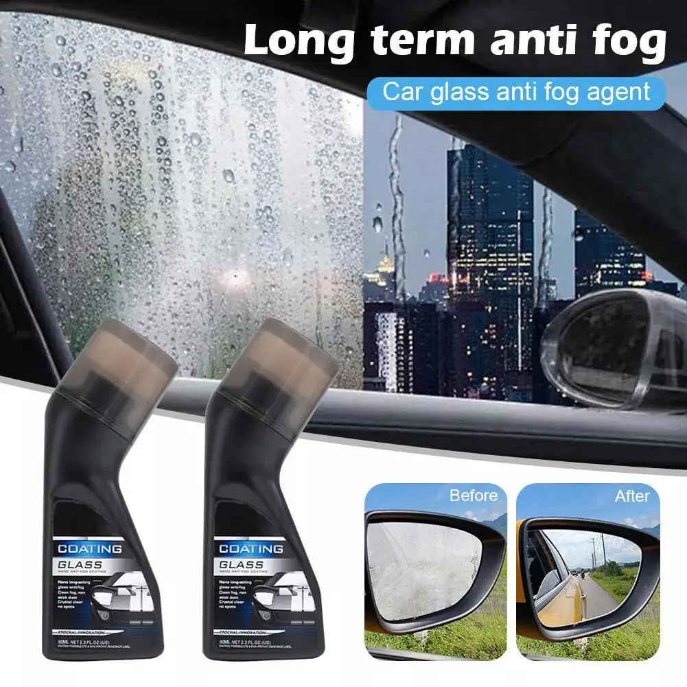 Car Window Defogger Agent 90ml Auto Windshield Waterproof Defogging Agent Highly Efficient Car Care Tool For RV Small Car S O6X6