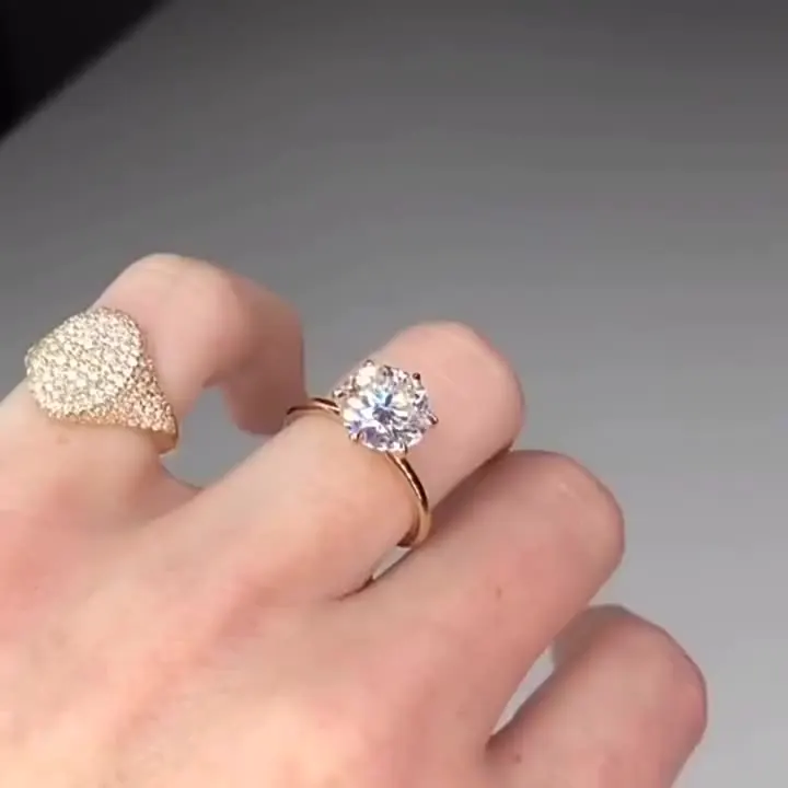 2023 Europe and America S925 silver plated 18K gold ring couple tail ring female simple and fashionable