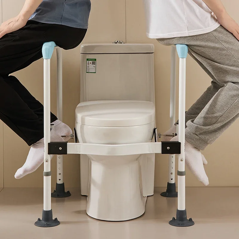 Toilet Safety Rails for Seniors,Adjustable Height 350lb Toilet Handles for Disabled, Toilet Support for Elderly, Fit Any Toilets