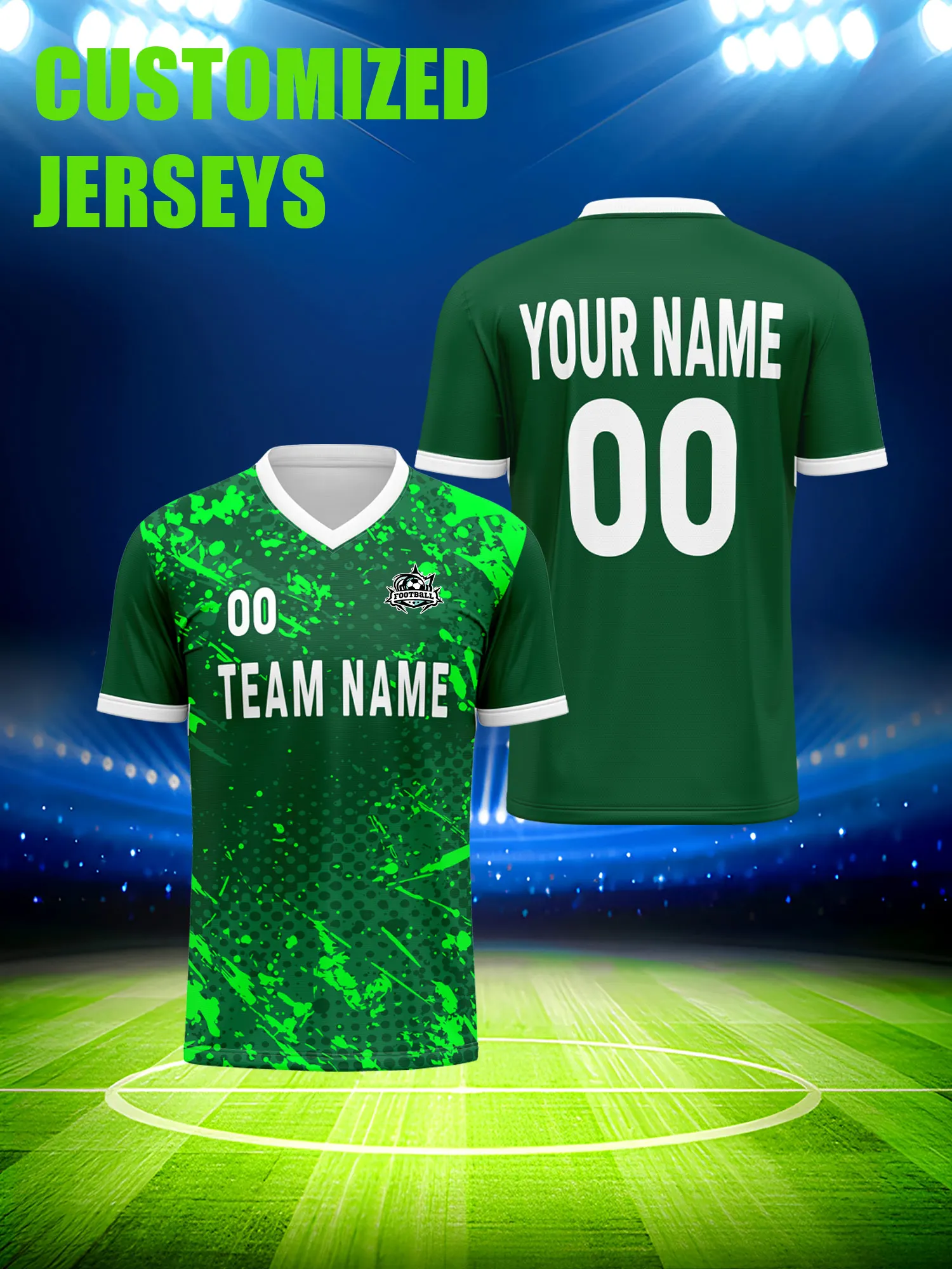 

Футбольная форма на заказ с индивидуальным изображением, номером и именем, дышащая и влагоотводящая тренировочная одежда