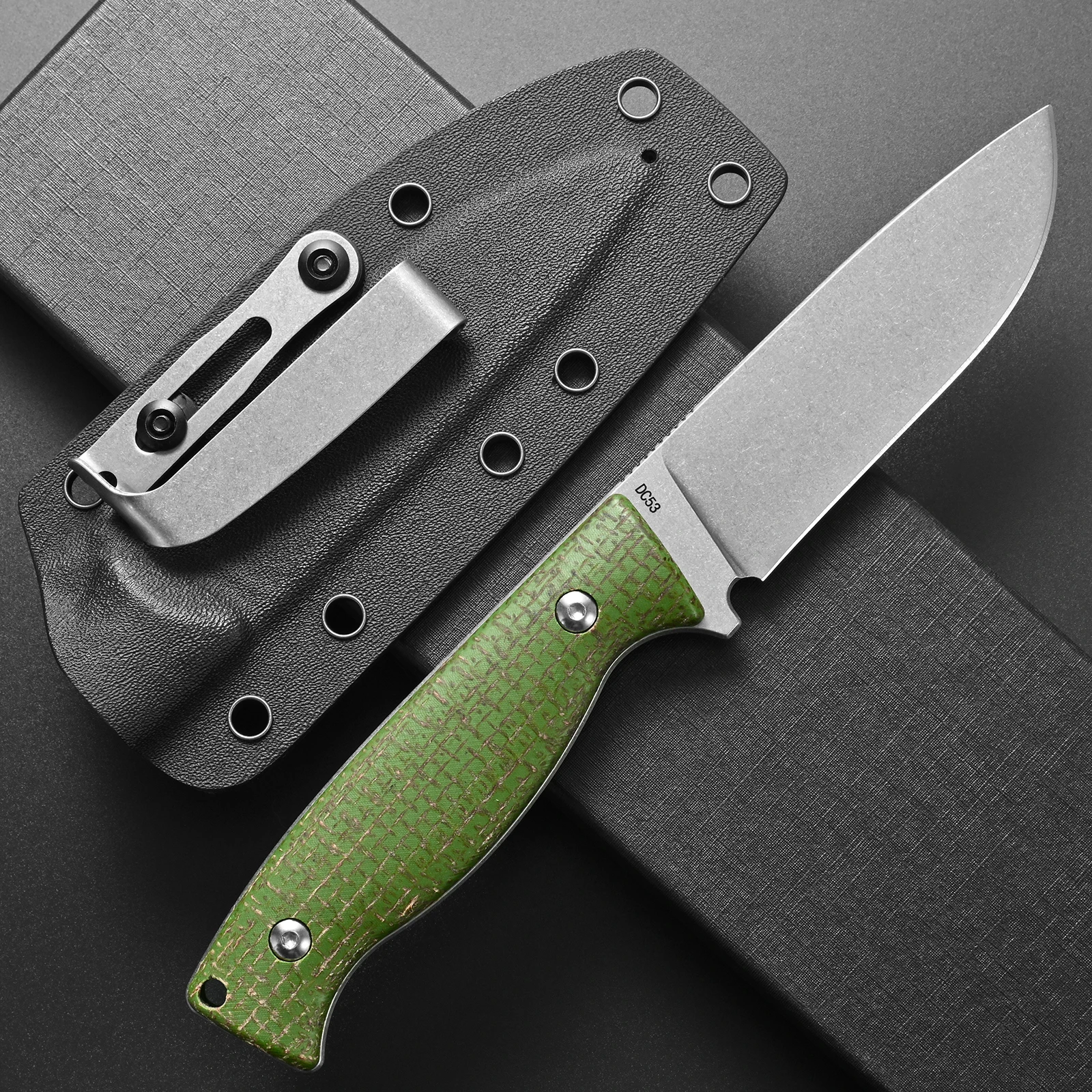 Edc Fixed Blade Deep Carry - Couteau à lame fixe Eafengrow EF165,