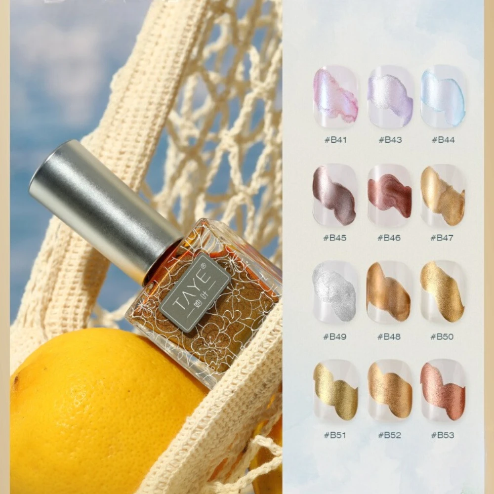 TPO FREE 10ml Metal Pearlescent Blooming Marble Watercolor Ink Air Dry Spreading Effect Lacquer Nail Gel Varnishes for Manicure
