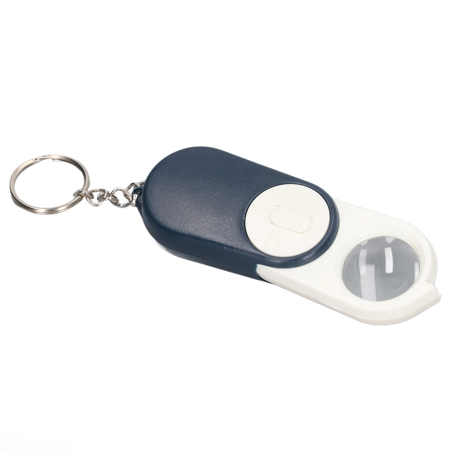 Magnifying Glass 10X  Magnifying Glass Double Layer Lenses Folding Handheld Mini Magnifier Keyring with LED Light