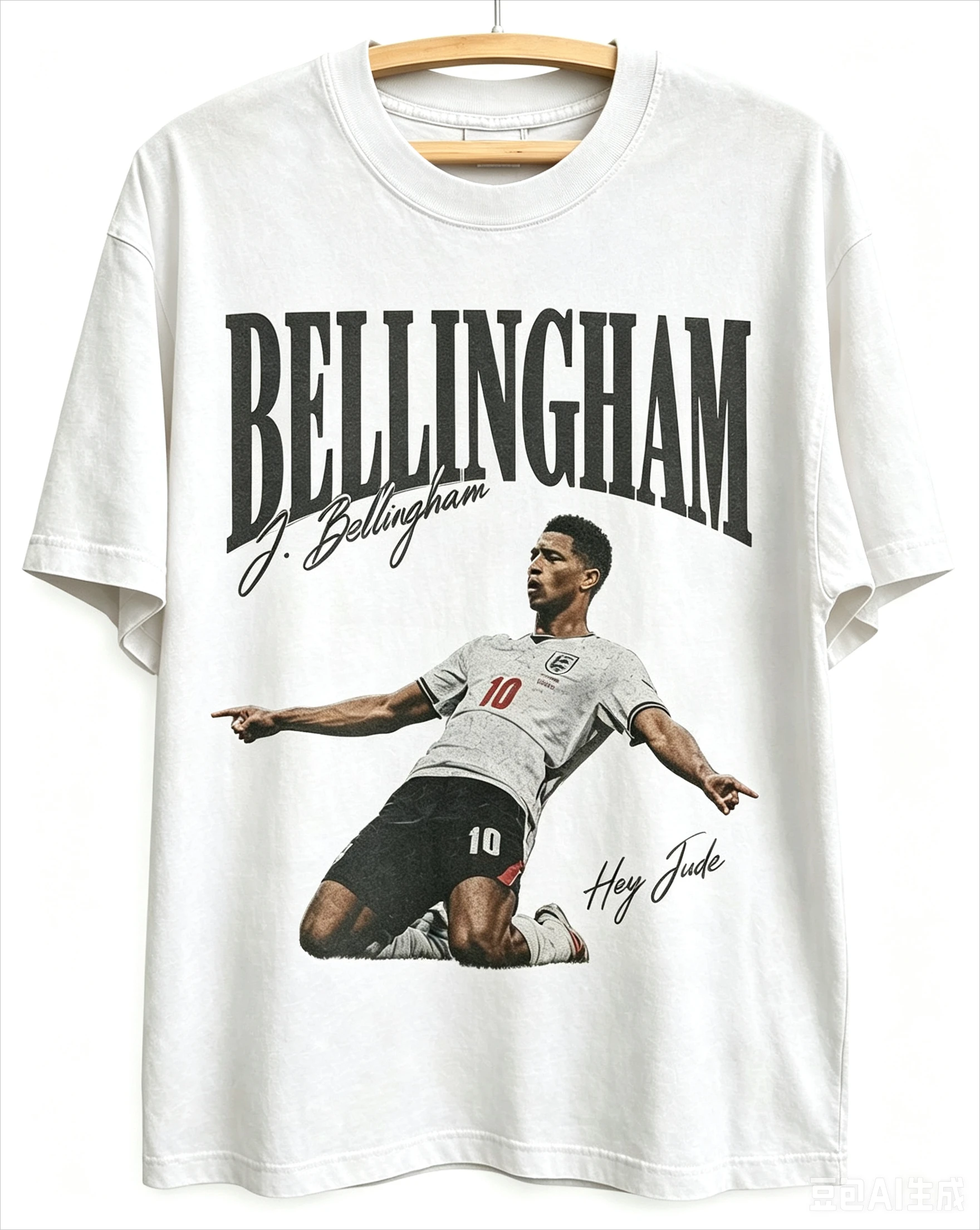 Adult & Kid England Soccer Jersey Sports Portrait Number 10 Print Handwriting Motifs 2026 Athletic Emblem Fan Football Shirt