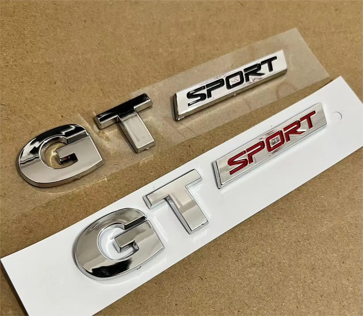 5X 3D ABS chrome sliver black red GT SPORT GTSPORT for Polo Passat Golf 5 MK5 Edition Emblem Badge autocar Sticker