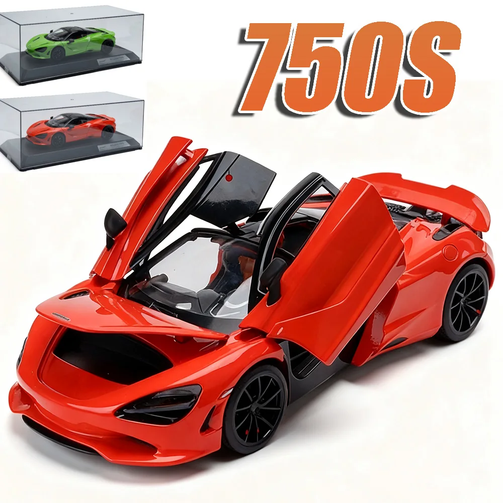 

1:18 DIVO 750S Valkyrie с акриловым пылезащитным чехлом, модель суперкара, игрушка из сплава, литой под давлением, амортизирующая дверь, открытая, популярный спортивный автомобиль