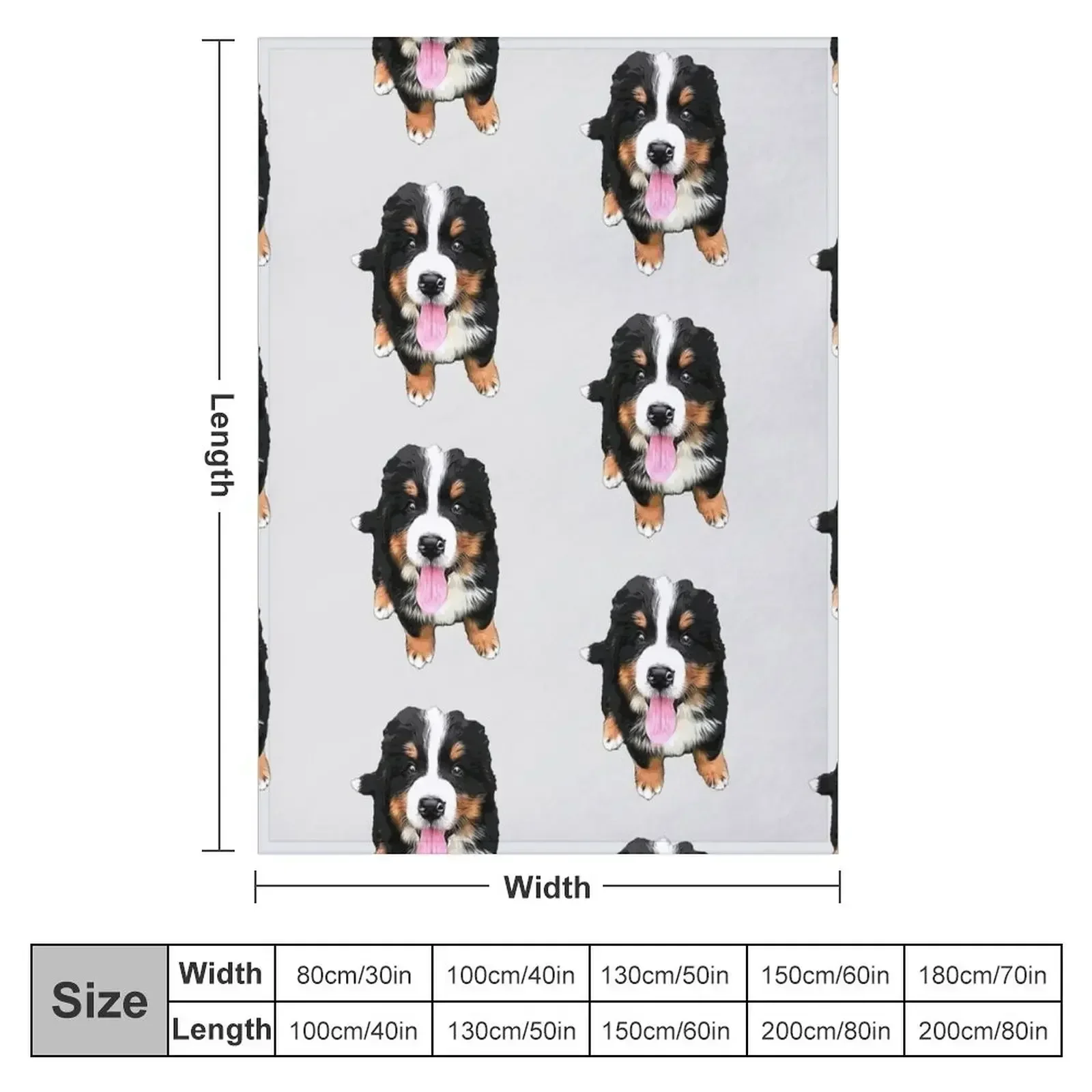 Bernese Mountain Dog Cute Puppy Dog Throw Blanket Multi-Purpose funny gift Blankets