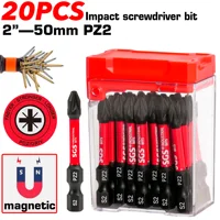 10/20 Pieces of Strong Magnetic Impact-Resistant Pz2 Screwdriver Bit Set, 50mm S2 Steel, Non-Slip High Hardness Tip, Special Tools for Home Renovation/Decoration 3
