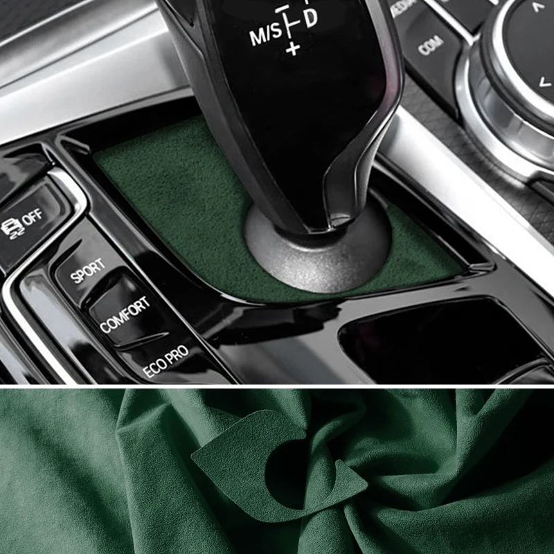 Made of Alcantara For BMW 5 Series G30 G38 6GT Center Console Gear Shift Panel Trim Sticker Car Premium Interior Accessories view 6