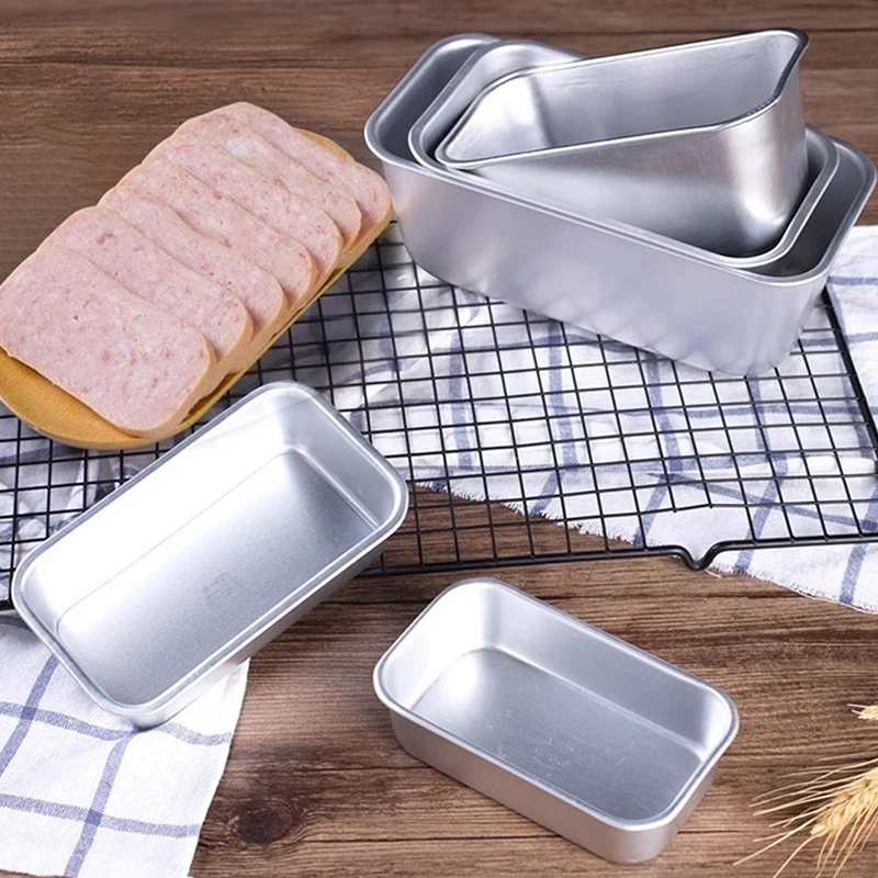 Aluminum Alloy Lunch Meat Preservation Box Cake Baking Tray Loaf Pan Kitchen Baking Tools Rectangular Bread Mold