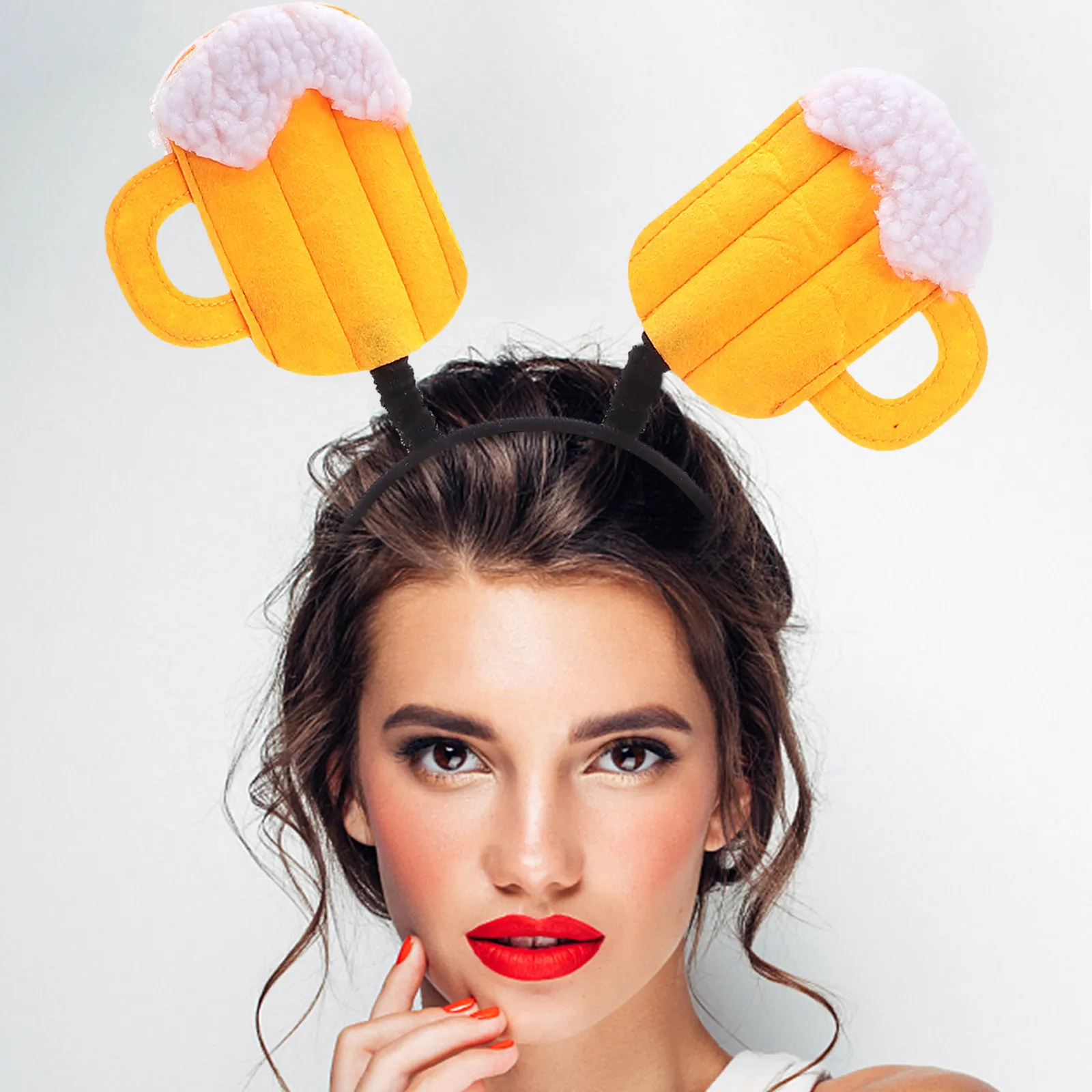 

2Pcs Beer Mug Headbands Festival Party Headband for Beer Party Carnival Christmas Birthday Bar Opening Tiki Bar Decorations
