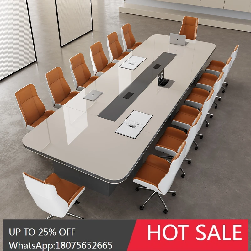 MJY large-scale training negotiation strip table office reception meeting room table and chair combination