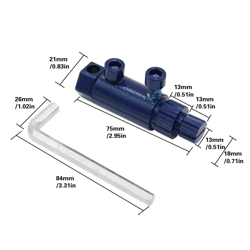 1 inch universal blue 4/6 point faucet angle valve head screw tool accessory multifunctional broken end slide tooth extractor
