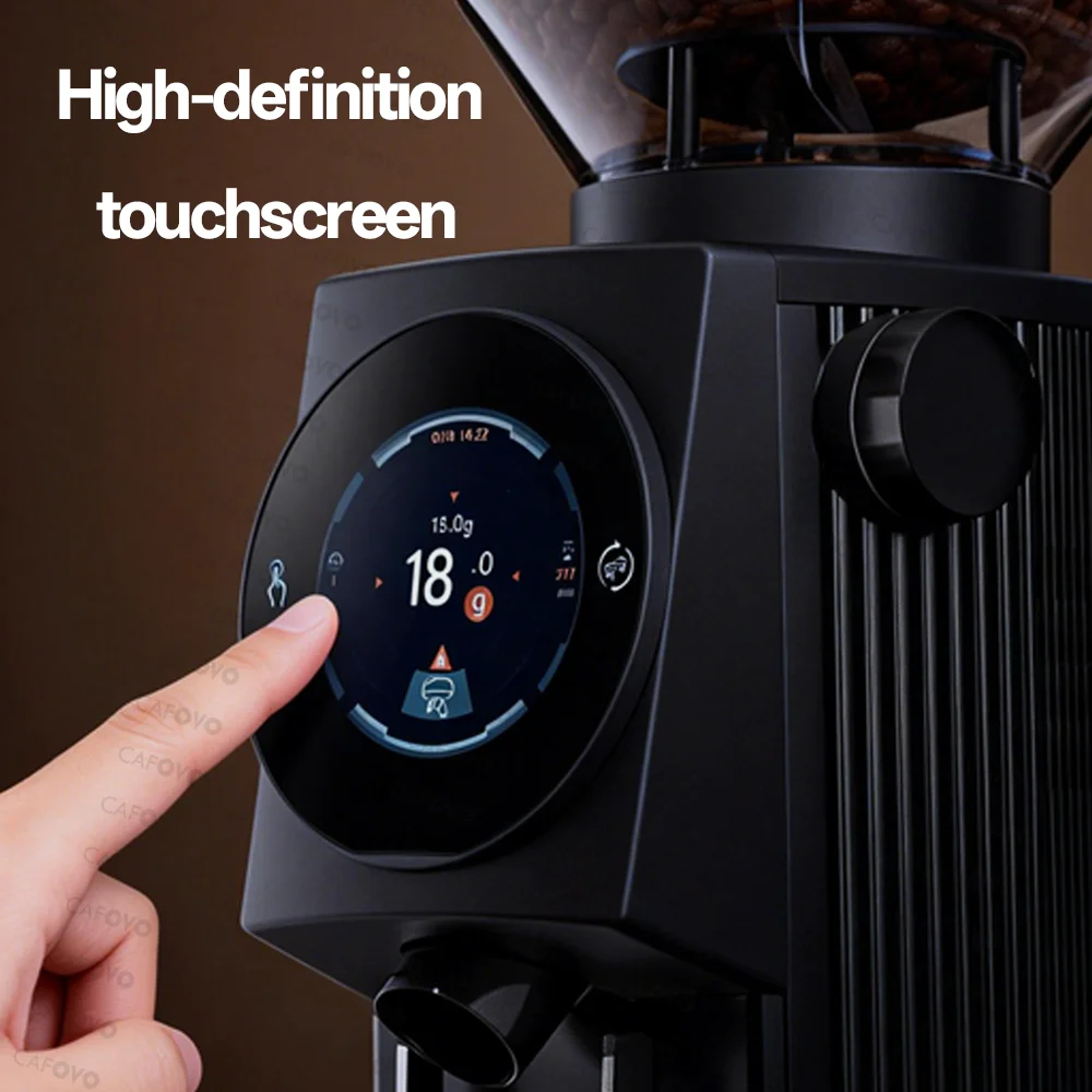 CAFOVO G83FW Weight-Based Dosing Coffee Grinder with 83mm Flat Burrs and Plasma Anti-Static for Espresso and Pour Over 220V