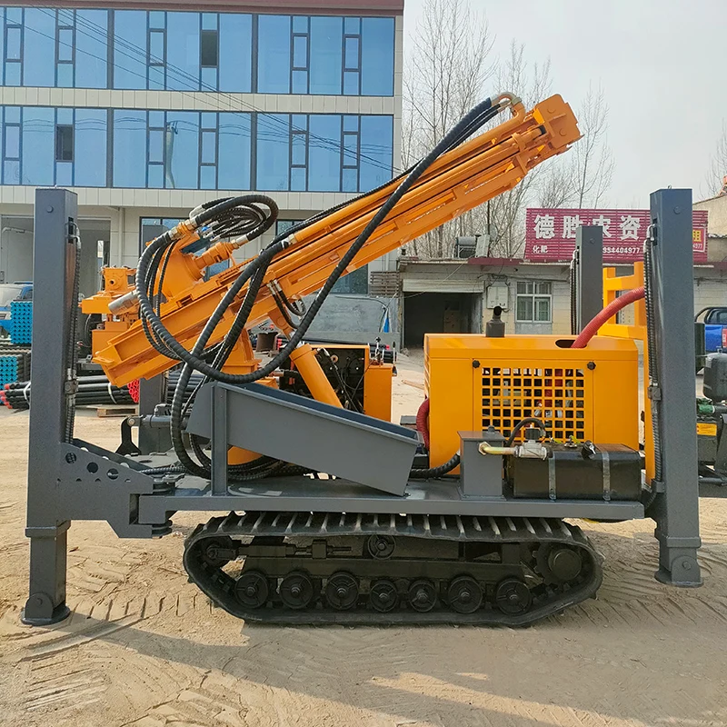 Customized 160m efficient crawler water well drill rig, the precision drilling machine saves time, uses less fuel