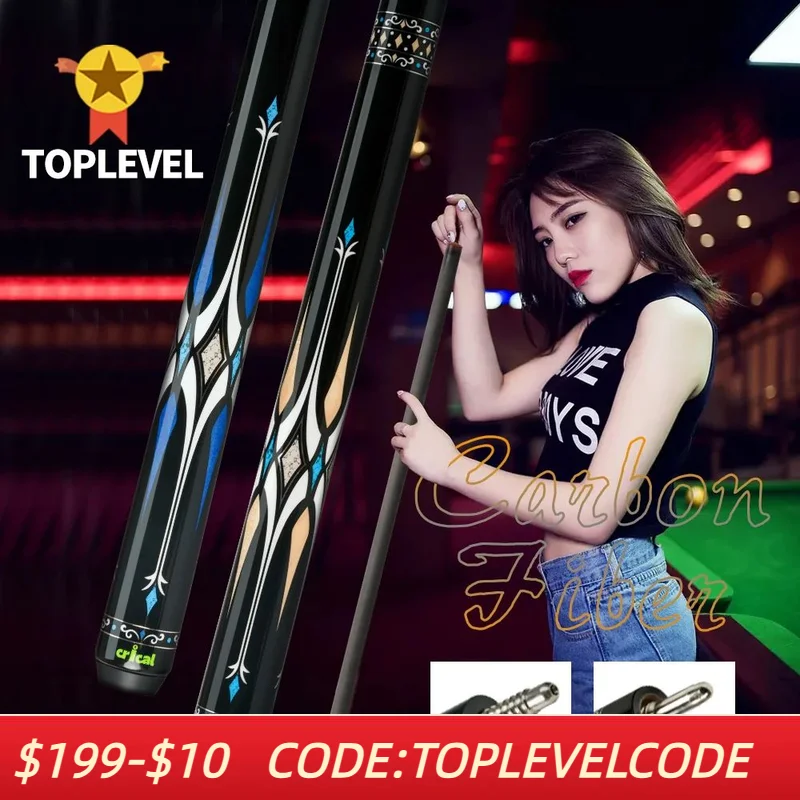 

Professional Billiard Cue with Radial Pin Joint Technology, Carbon Fiber Pool Cue, Uniloc, 11.5mm, 12.5mm Tip Stick, 3/8*8