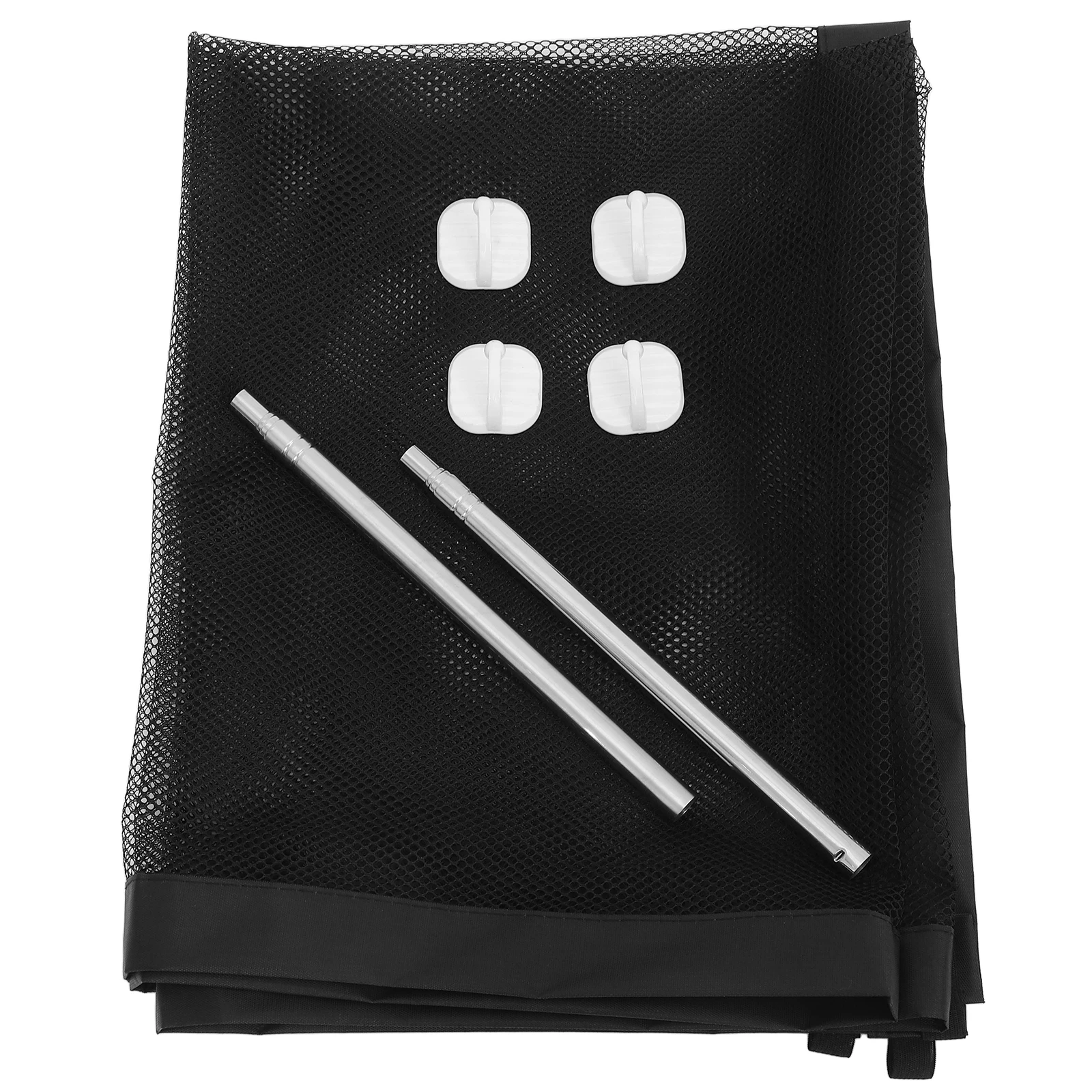 1 conjunto de portão de segurança para animais de estimação, bebê, malha de nylon retrátil, cerca para cães, aço inoxidável, guarda dobrável, escadas, uso interno e externo