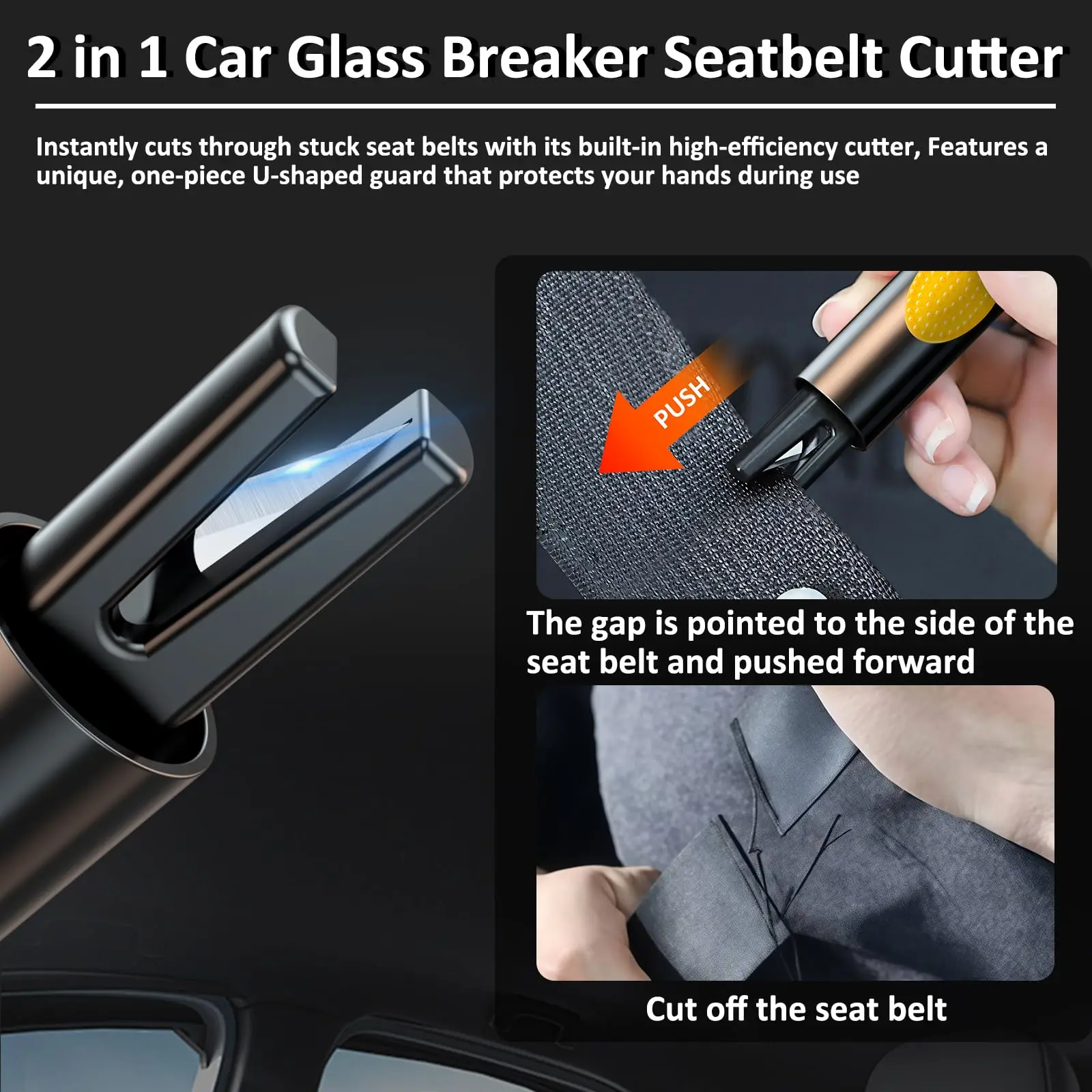 Multifunctional Car Emergency Escape Tool Mini Safety Window Breaker Hammer Tool Portable Vehicle Rescue Hammer Seat Belt Cutter