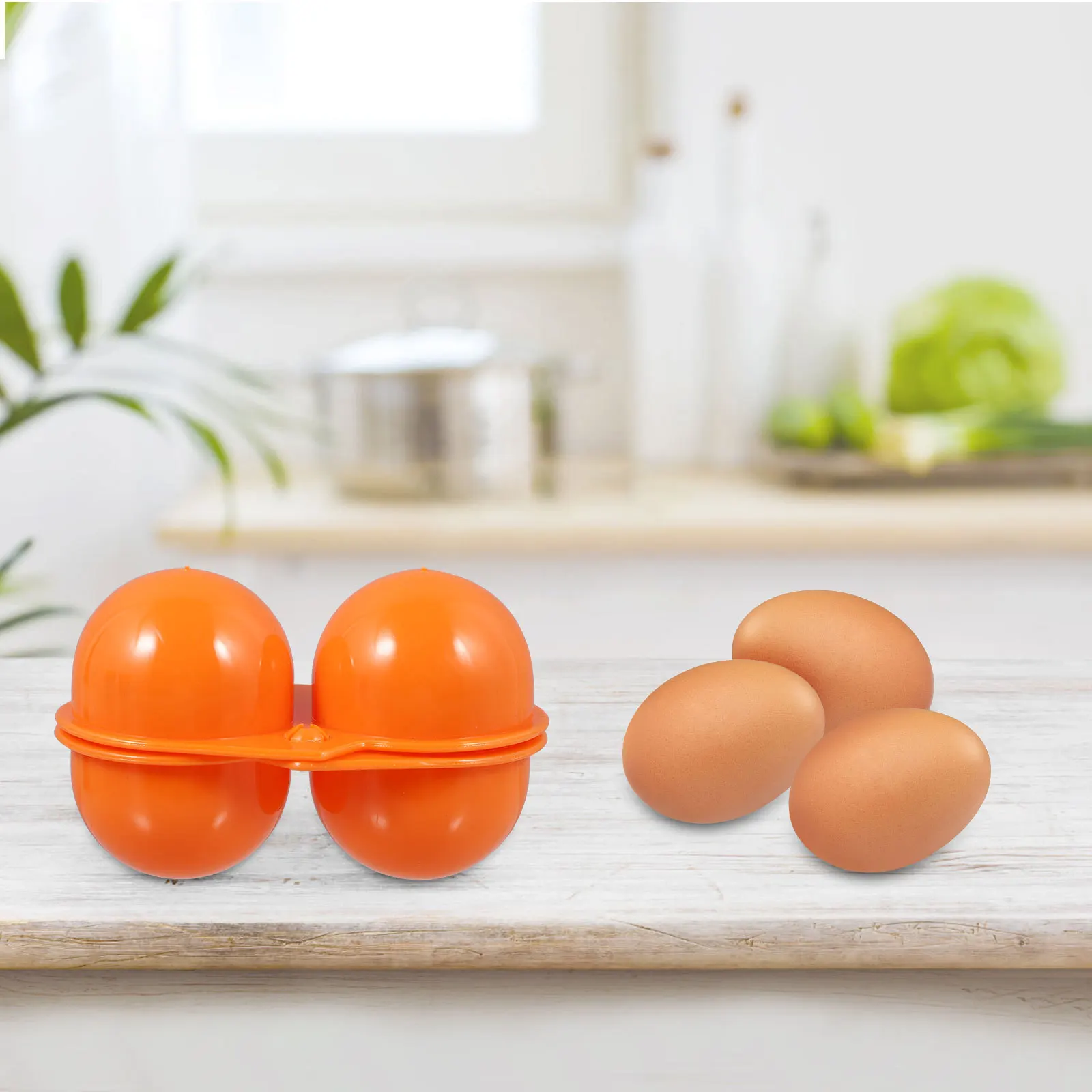 4 قطعة حامل تخزين البيض المحمول للتخييم في الهواء الطلق والنزهات والسفر والتنزه صندوق البيض النظيف توفير الوقت جهد هدية #6