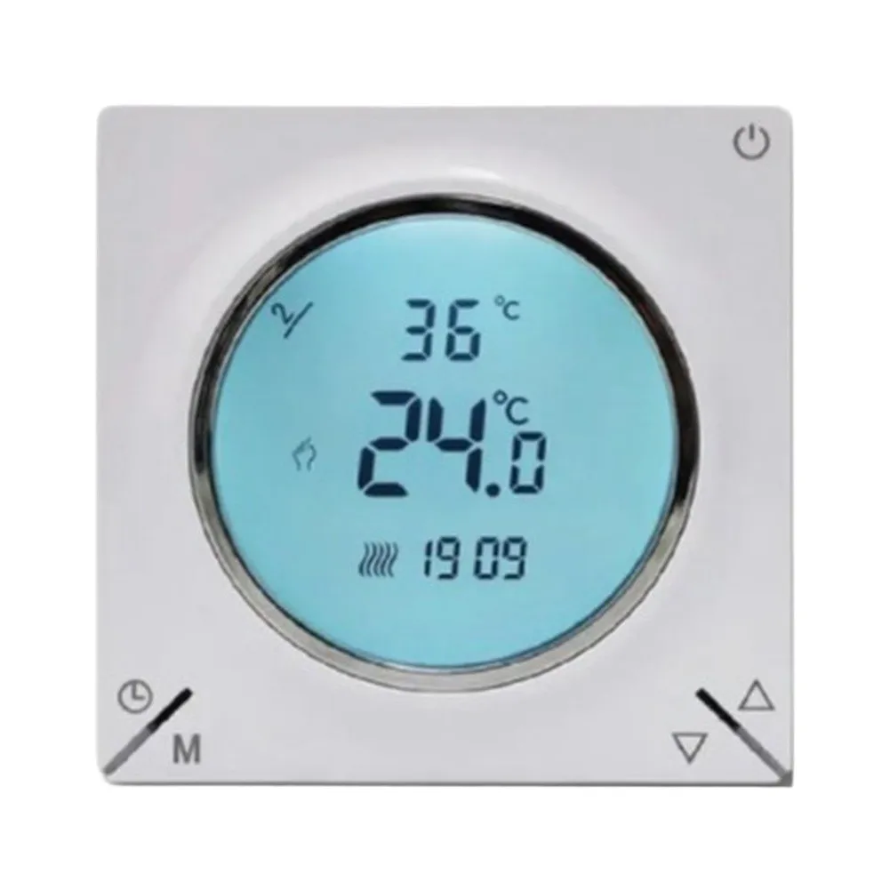 WiFi Smart Thermostat for Electric Heaters App Control Programmable Settings LCD Display Voice Ready 10x10x6cm ABS Housing