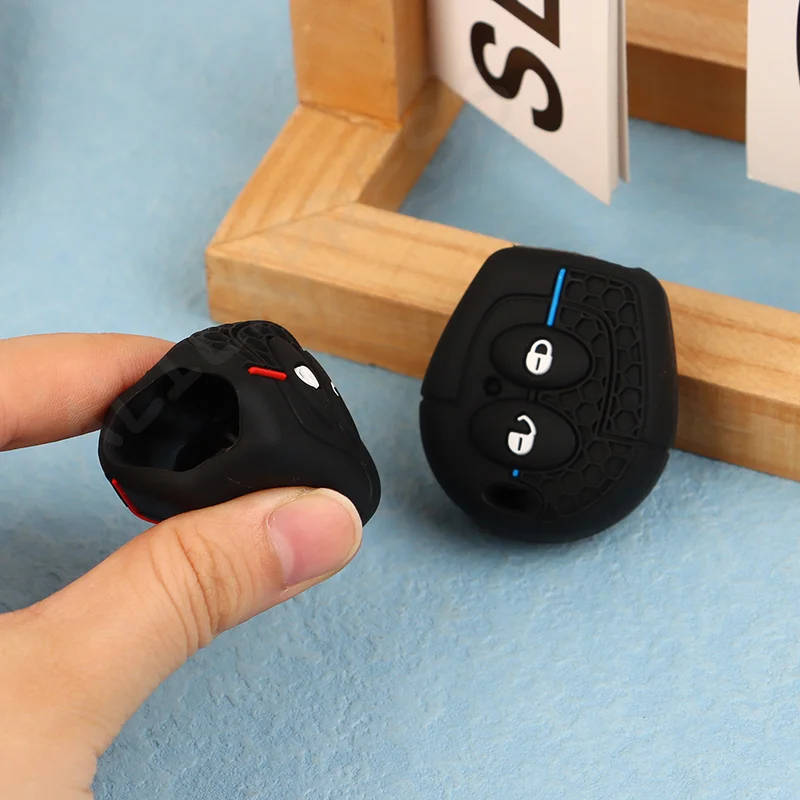 

New2 Buttons Remote Car Silicone Key Case Protect Silicone Car Key Replacement Case Remote Control Covers Fit Most Cars