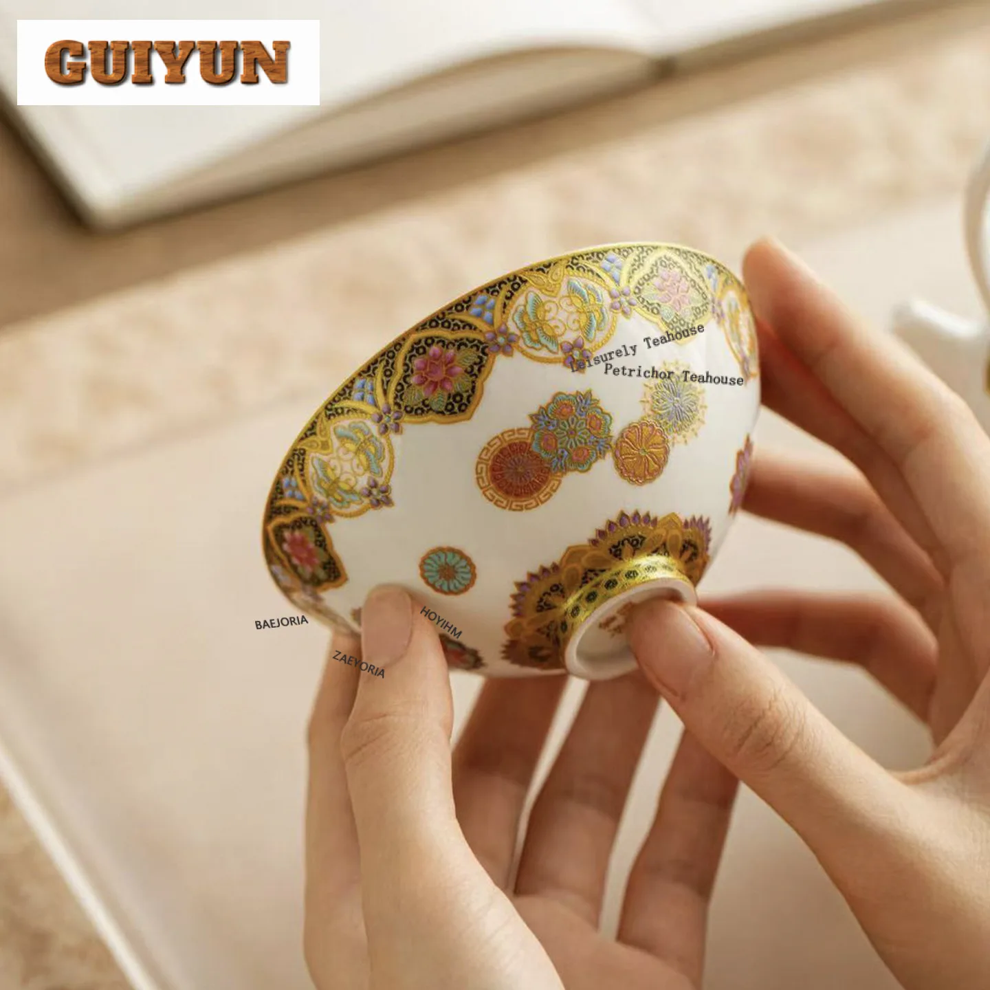 100ml Dunhuang Colour Enamels Teacup Antique Tea Bowl Water Jug Tea-tasting Personal Cup Jianzhan Master Cups Tea Items Craft