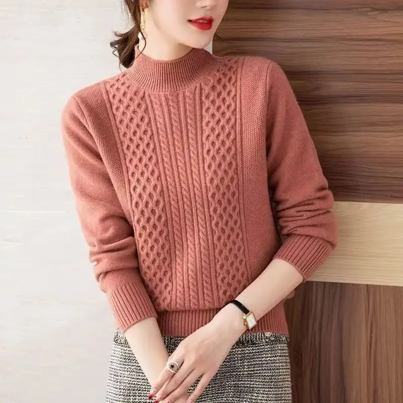 

2025 New Autumn Winter Korean Fashion Sweater Women Long Sleeve Casual Temperament Bottoming Sweater Pullover Ladies Knitwear