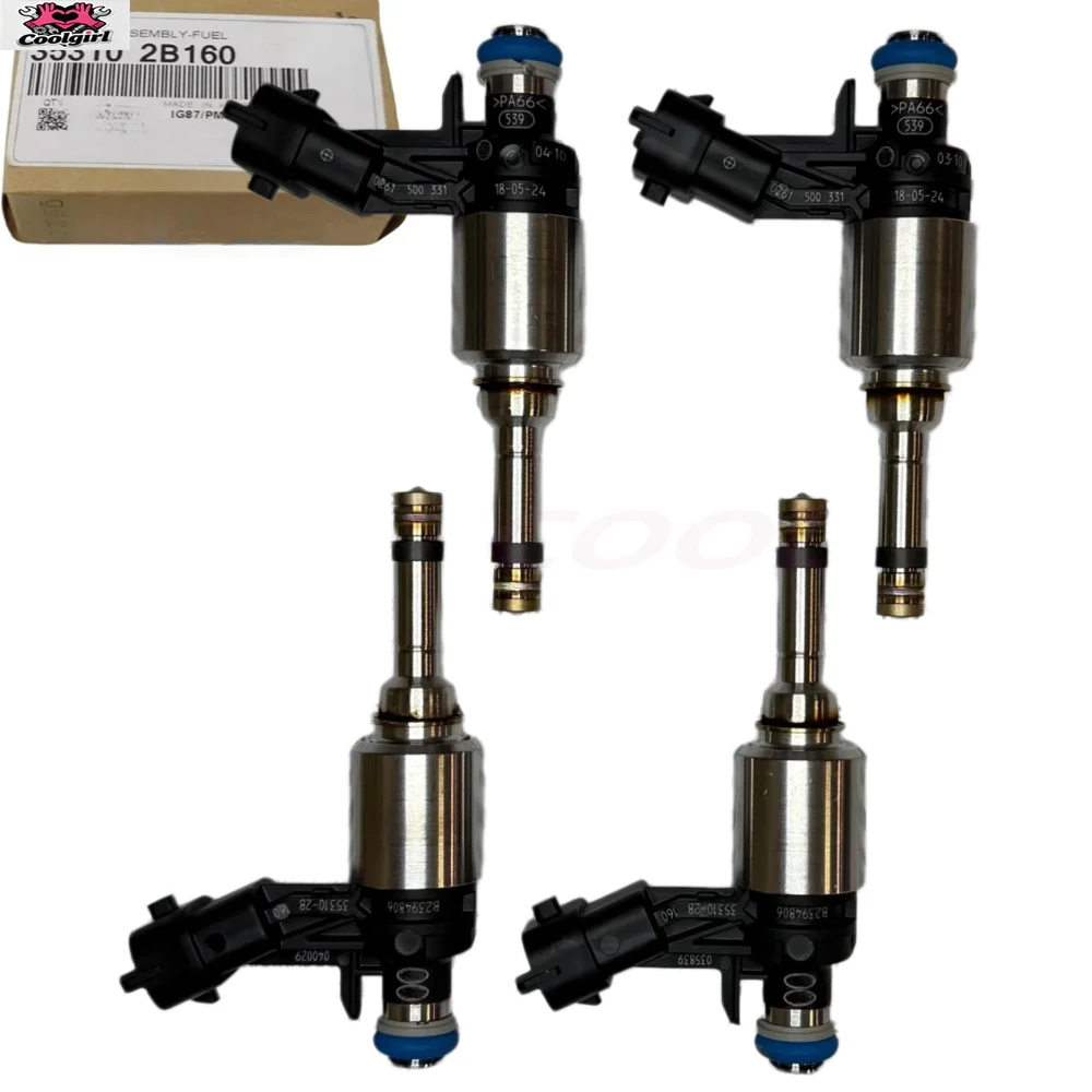4X New Fuel Injector For Hyunda-i Veloste-r Tucso-n KI-A 1.6L Turbo OEM Bosc-h 35310-2B160