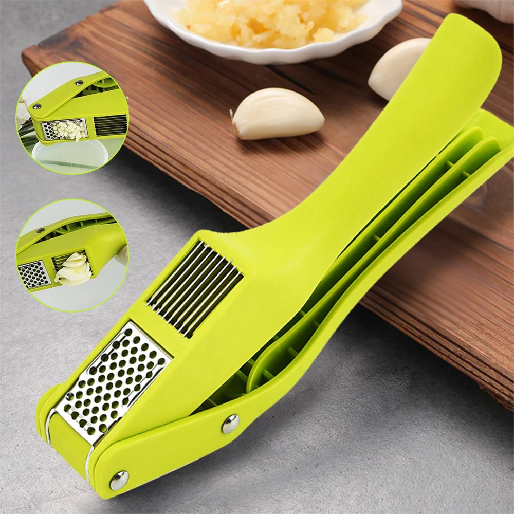 2 in 1 Garlic Press Crusher Garlic Slicer Mincer Kitchen Garlic Smasher Squeezer Manual Press Grinding Tool Kitchen Accessories