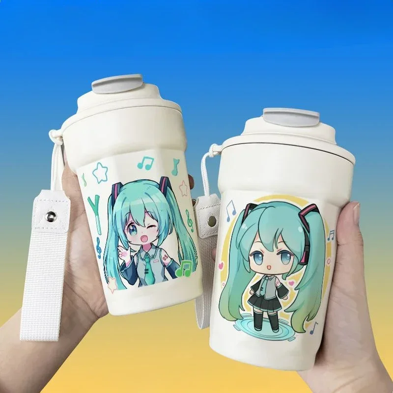 Hatsune Miku термос чашка аниме милый мультфильм чашка для воды из нержавеющей стали Kawaii портативная кофейная чашка в качестве подарка на день рождения для друзей