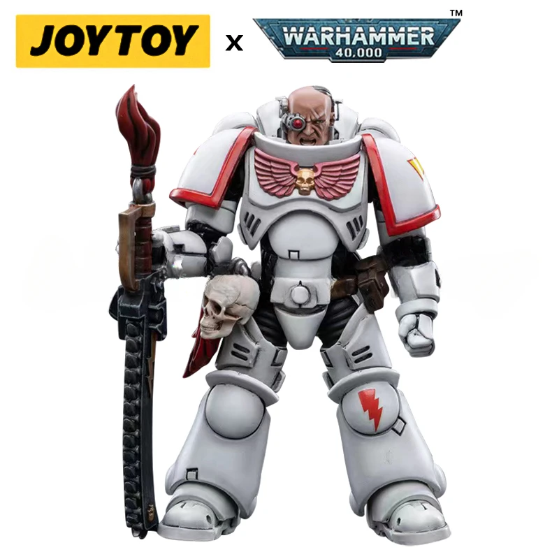 JOYTOY 1/18 Action Figure 40K White Scars Intercessors And Bike Anime Collection Military Model