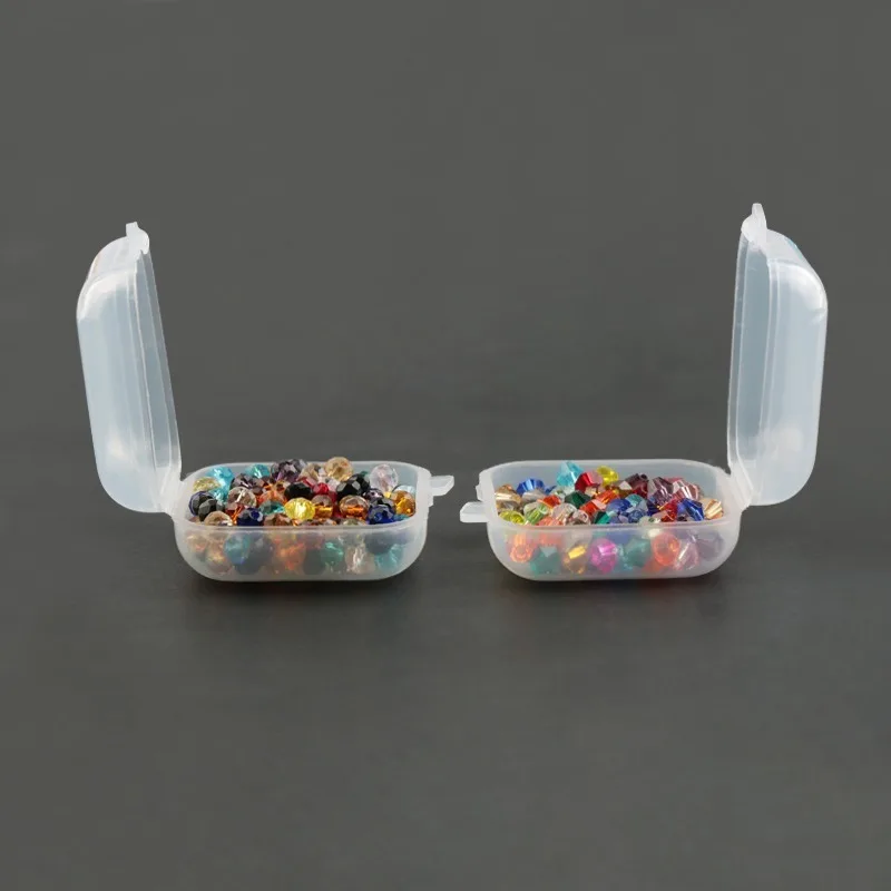 2020 NEW 3.5*3.5*2cm Small Plastic Storage Box for Jewelry Beads Earring Jewelry Container Transparent Square Box Case Container