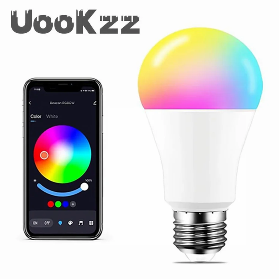 E27 Glühbirne drahtlose Bluetooth 4,0 Smart Tuya App-Steuerung dimmbar 15w e27 rgb cw ww LED Farbwechsel Lampe kompatibel ios/android